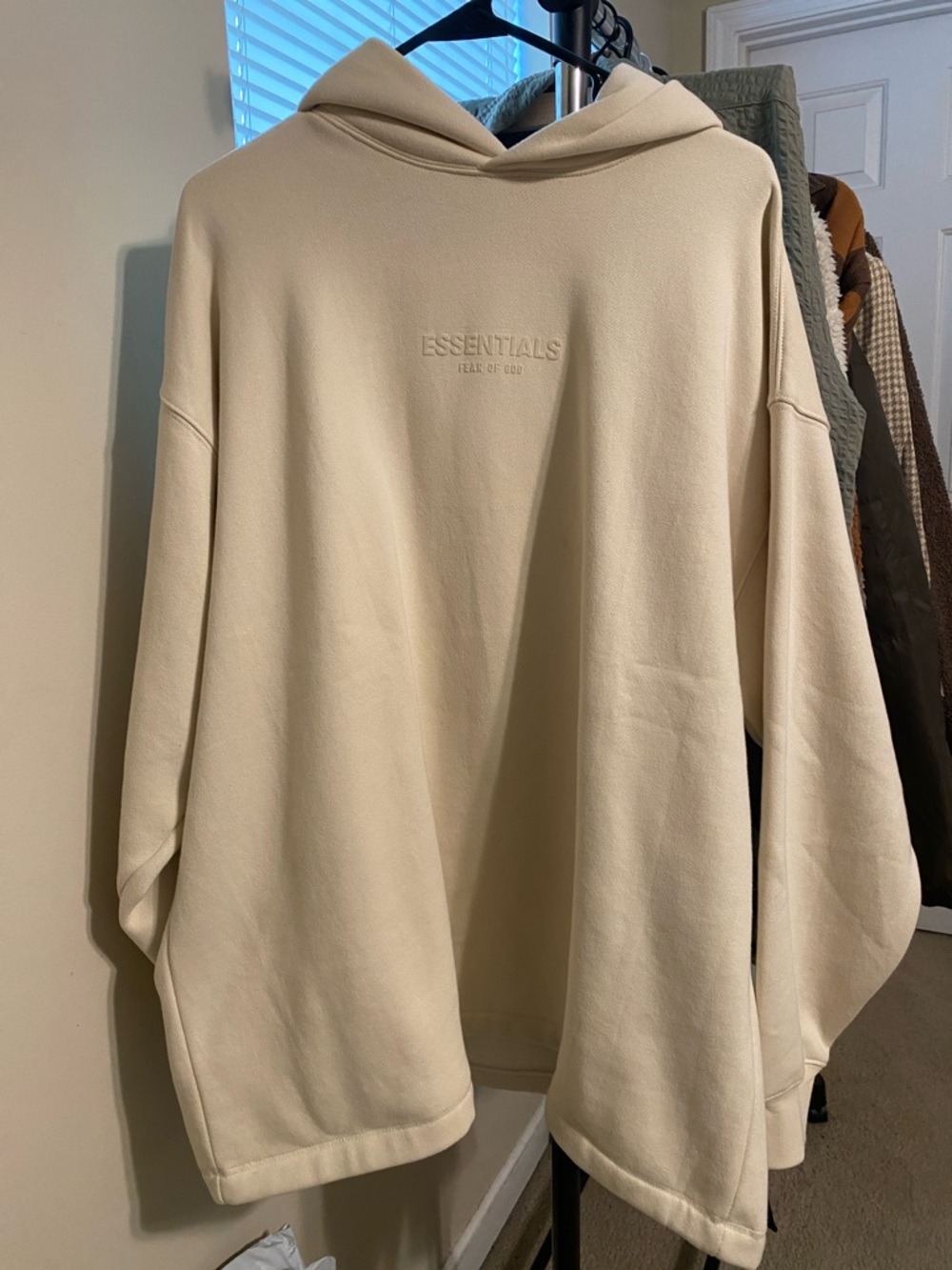 Men's Cream Hoodie Sweatshirt